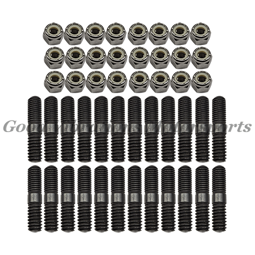 BURST PANEL STUD KIT - 10/24 - 10/32 x 1.00in (LARGE PANEL - 24ea) (10/24 NYLOCK NUTS)