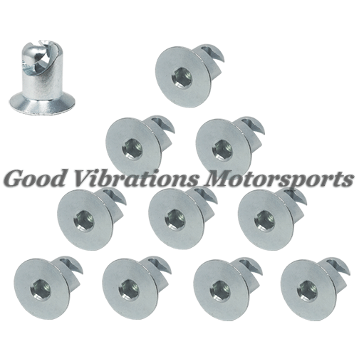 DZUS 3/16 ALLEN HEAD BUTTONS COUNTERSUNK (FLUSH) ALUM 7/16 x .550in (10pk)