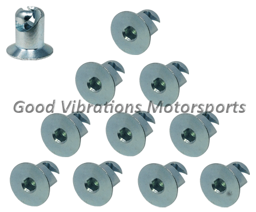 DZUS 3/16 ALLEN HEAD BUTTONS COUNTERSUNK (FLUSH) STEEL 7/16 x .550in (10pk)