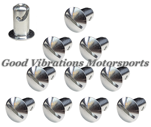 DZUS SLOTTED HEAD BUTTON NON-COUNTERSUNK (DOME) ALUM 7/16 x .550in (10pk)