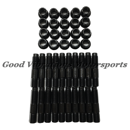 HEADER STUD & 12pt NUT KIT. 8740 CHROMOLY 20ea HEMI (BAE FATHEAD - KB ETC...)