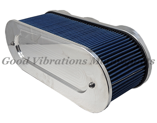 4 3/8 BILLET UPRIGHT FILTER ASSEMBLY with OUTERWARE - MACHINE FINISH