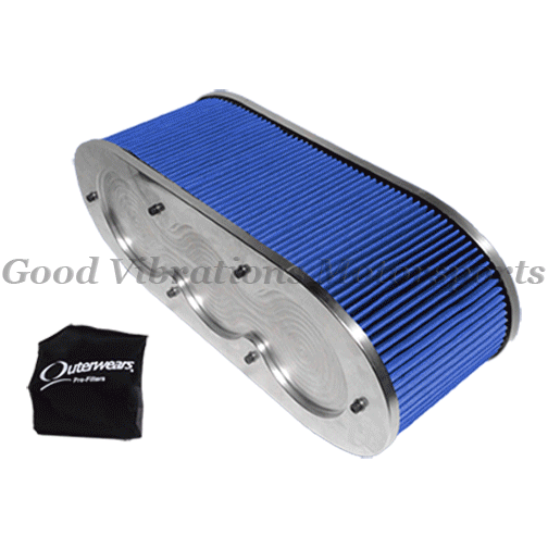 8.75in LARGE BAU & BILLET UPRIGHT FILTER ASSEMBLY with OUTERWARE & MOUNTING BOLTS