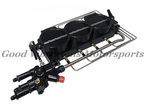BILLET UPRIGHT ASSEMBLY  4 3/8in B-FLIES - BLACK ANODIZED