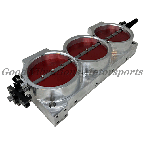 BILLET UPRIGHT PARTIAL w/ SHAFT & 4 3/8in B-FLIES - MACHINED FINISH
