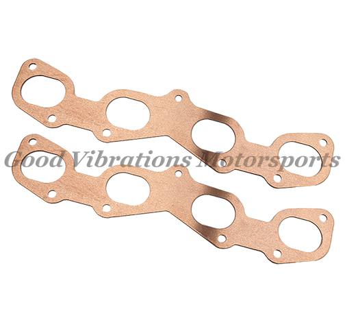 COPPER EXHAUST GASKETS NON EMBOSS CHRYS 392 HEMI - AJ HEMI 1.71H X 2.285W OVAL pr