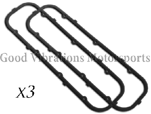 VALVE COVER GASKET BBC BLACK RUBBER WITH STEEL CORE (3pr Special)