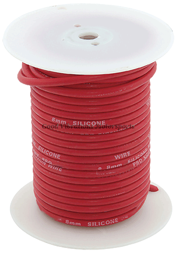 8mm TINNED COPPER CORE WIRE (100ft ROLL) Red