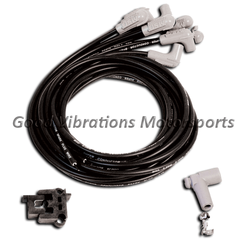 SUPER CONDUCTOR 8.5mm WIRE SET w/ 90 DEG ENDS UNIVERSAL - BLACK