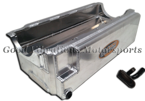 OIL PAN OLSON BBC ALUM TAPERED 6.75 x 7.75  & KICKOUT w/ 3/4in PICKUP