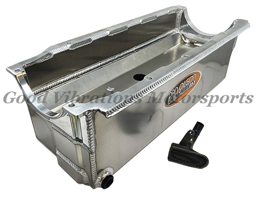 OIL PAN OLSON BBC ALUM 7.75 w/ 3/4in PICKUP 9qts (NO KICKOUT)