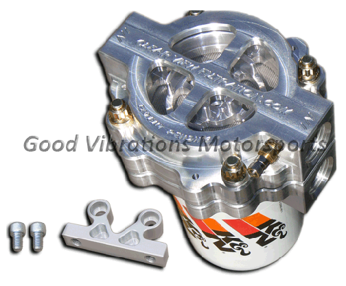 SEE-THROUGH OIL FILTER. SCREW-ON 4in (60 MICRON) UP TO 50wt OIL AN12. ACCEPTS GM THREAD SPIN-ON FILTER