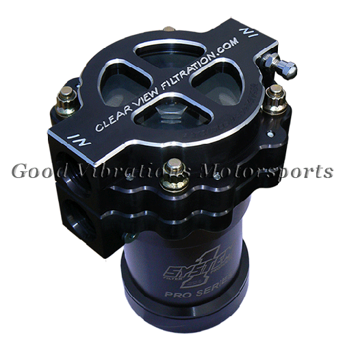 SEE-THROUGH OIL FILTER. SCREW-ON 4in (115 MICRON) UP TO 70wt OIL. AN12. ACCEPTS SYSTEM 1 OR DISPOSABLE FILTERS - BLACK