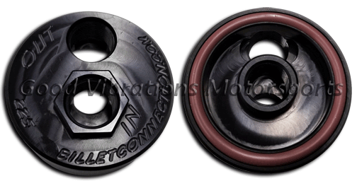 BLOCK ADAPTER KIT - LS 22 MM OIL FILTER (LATE MODEL) - BLACK