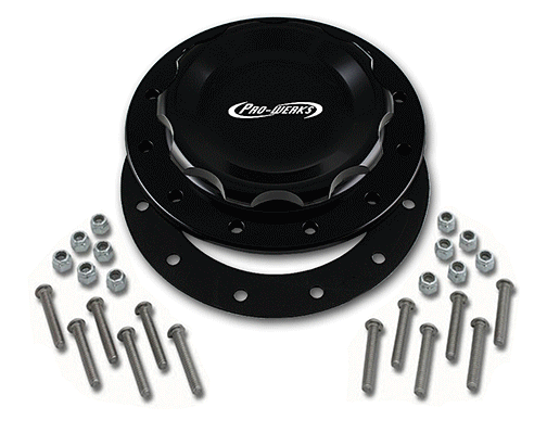 FILL CAP w/ 12 HOLE FUEL CELL BUNG. BLACK