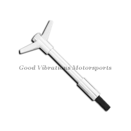 CHROME DELUXE STYLE VALVE COVER WING NUT - 4in TALL W/ 1/4-20 x 1 3/8 STUD