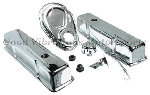 CHROME SBC 283-350 (1958-86) ENGINE DRESS-UP-KIT - TALL VALVE COVER