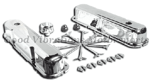CHROME SB MOPAR 318-360 (1964-73) ENGINE DRESS-UP-KIT - SHORT VALVE COVER