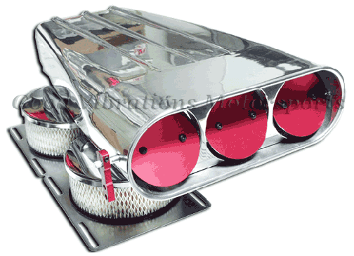 INJECTOR-STYLE SCOOP POLISH ALUM RIBBED w/ DUAL FILTERS