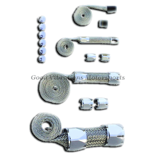 HOSE SLEEVING KIT W/ TUBE SEALS - CHROME