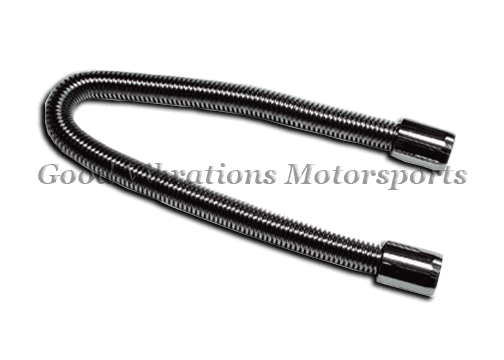 RADIATOR HOSE KIT 48in STAINLESS STEEL  w/ CHROME ALUM CAPS