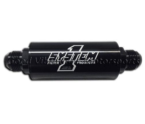 FUEL FILTER INLINE BILLET MEDIUM 2x6in 30 MICRON AN6