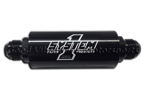 OIL/FUEL FILTER INLINE BILLET MEDIUM 2x6in 75 MICRON AN6