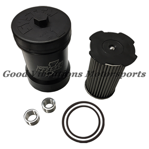 OIL FILTER SPIN-ON BILLET HOUSING w/ CAST CAP 3.75 x 5.75in  UP TO 70wt VITON (INCLUDES 3/4 AND 13/16 INSERT)