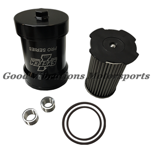 OIL FILTER SPIN-ON BILLET PRO-SERIES w/ BILLET CAP 3.75 x 5.75in UP TO 70wt VITON (INCLUDES 3/4 AND 13/16 INSERT)