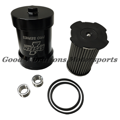 OIL FILTER SPIN-ON BILLET PRO-SERIES w/ BILLET CAP 3.75 x 5.75in UP TO 60wt BUNA (INCLUDES 3/4 AND 13/16 INSERT)