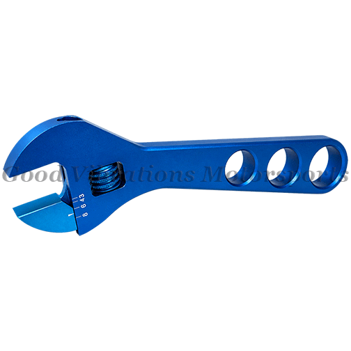 ADJUSTABLE ALUM WRENCH - BLUE (AN3-8)
