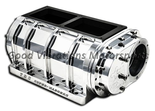 6V-71 BILLET POLISHED BLOWER w/ CAST ROTORS SMALL BORE. 60 DEG HELIX. (.300 ROTOR) - GAS / E85