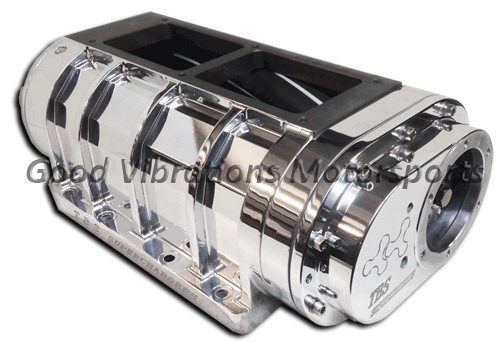 6.71 BILLET POLISHED BLOWER w/ HA BILLET ROTORS & 18pt STRIPS. 60 DEGREE HELIX. LARGE BORE. REAR NOZZLES. (.200 ROTOR) - E85/ ALKY/ NITRO