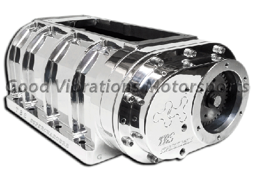 8.71 BILLET POLISHED RACE BLOWER w/ HA BILLET ROTORS & 18pt STRIPS. 10.5in OPENING. REAR NOZZLES. 60 DEG HELIX. (.200 ROTOR) - E85/ ALKY/ NITRO