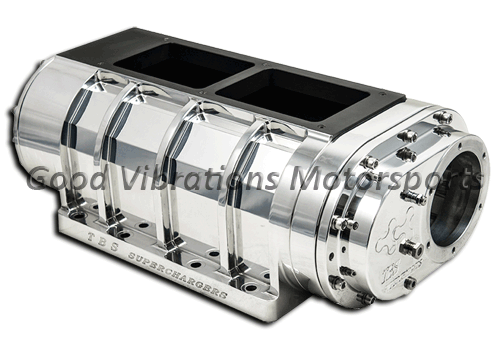 10.71 BILLET POLISHED BLOWER w/ HA BILLET ROTORS & 18pt STRIPS. 13.25in BP. REAR NOZZLES. 120 DEG HI-HELIX. (.200 ROTOR) - E85/ ALKY/ NITRO