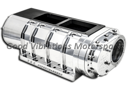 14.71 BILLET POLISHED BLOWER w/ HA BILLET ROTORS & 18pt STRIPS. 13.25in BP. REAR NOZZLES. 120 DEG HI-HELIX. (.200 ROTOR) - ALKY / NITRO