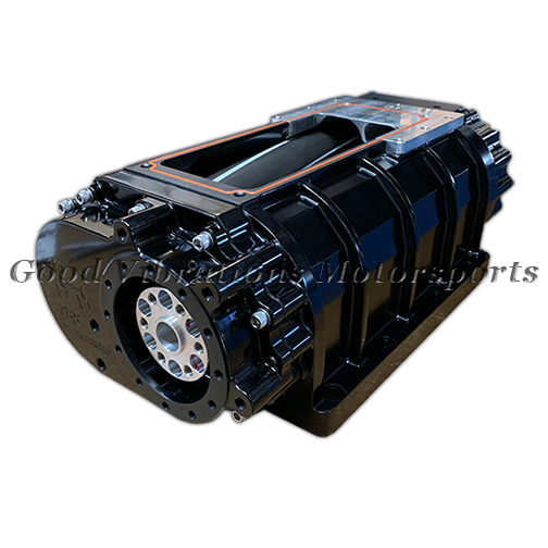 6.71 XR-1 RACE BLOWER. 60 DEGREE HELIX. (17.25 CASE). 5.84in DIA BILLET ROTORS. 10.5in OPENING 13.25in BP. REAR NOZZLES. (BLACK ANODIZED).
