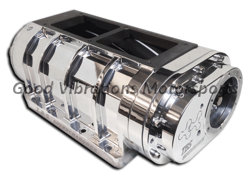 8.71 BILLET POLISHED BLOWER w/ HA BILLET ROTORS & 18pt STRIPS. REAR NOZZLES. 120 DEG HI-HELIX. (.200 ROTOR) - ALKY