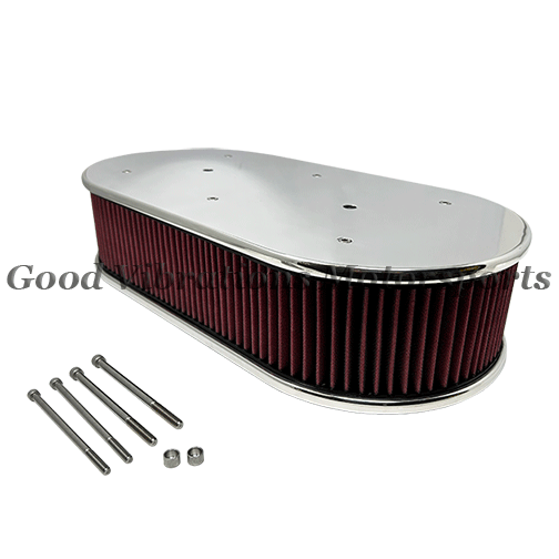 DUAL 4150 BILLET FLAME ARRESTOR w/ FILTER POLISHED