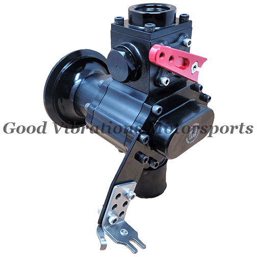 LIL BERTHA  PUMP w/ 1.75in IN - AN10 OUT - V BAND - SHUTOFF CABLE BRACKET  3/8 HEX STEEL CENTER - CW ROTATION .950 GEAR (21 GPM NFC LEGAL)