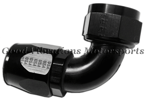 HOSE END 90 DEG FIXED AN20 BLACK