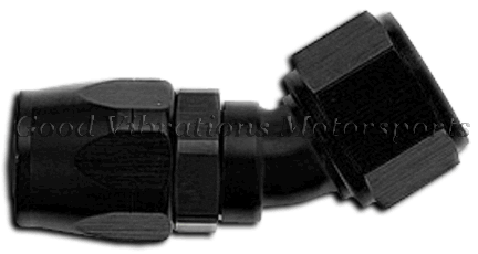 HOSE END 30 DEG SWIVEL AN6 BLACK