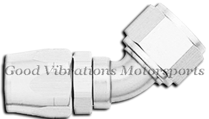 HOSE END 45 DEG SWIVEL AN6 SUPER NICKEL