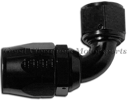 HOSE END 90 DEG SWVL AN16 HOSE- AN12 NUT BLACK