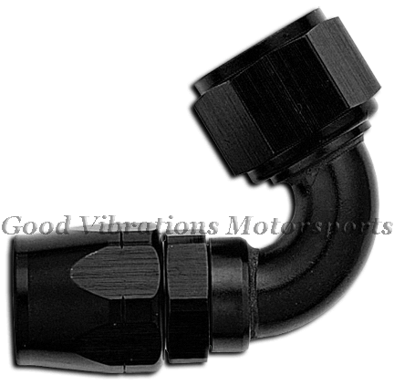 HOSE END 120 DEG SWIVEL AN6 BLACK