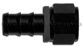 PUSH-ON HOSE END STR AN4 BLACK