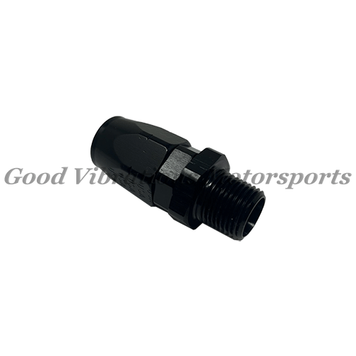 SWIVEL PIPE ADAP HOSE END STR AN8 TO 3/8 NPT MALE ADAP BLACK