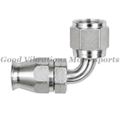 HOSE END 90 DEG STEEL AN4 (TEFLON)