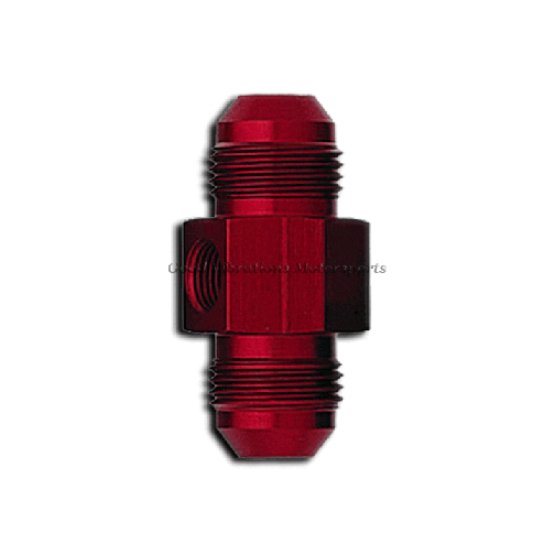 FUEL PRESSURE ADAPTER AN6 TO AN6 MALE w/ 1/8 PORT