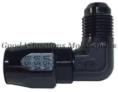 AN6 HOSE -MALE 90 DEG FLARE BLK